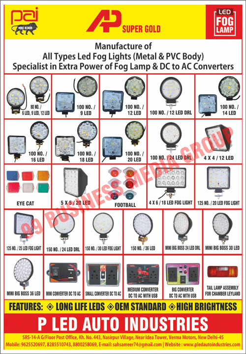 Automotive Lights, PCB SMD, Automotive Lights Job Works, Led Flood Light Job Works, DJ Light Job Works, Stage Light Job Works, Led DJ Floor Light Job Works, Led Bulb Job Works, Panel Light Job Works, Street Light Job Works, Indicator PCB, Roof Light PCB, Led Rings, Tractor Rings, Led Par Lights, Vehicle Rings, Metal Led Fog Lights, PVC Led Fog Lights, Sound Bar Lights, Converters, Led Fog Lamps, DC Converters, AC Converters, Extra Power Fog Lamps, Mini DC Converters, Mini AC Converters, Small DC Converters, Small AC Converters, Medium USB DC Converters, Medium USB AC Converters, Big USB DC Converters, Big USB AC Converters, Chamber Leyland Tail Lamp Assemblies