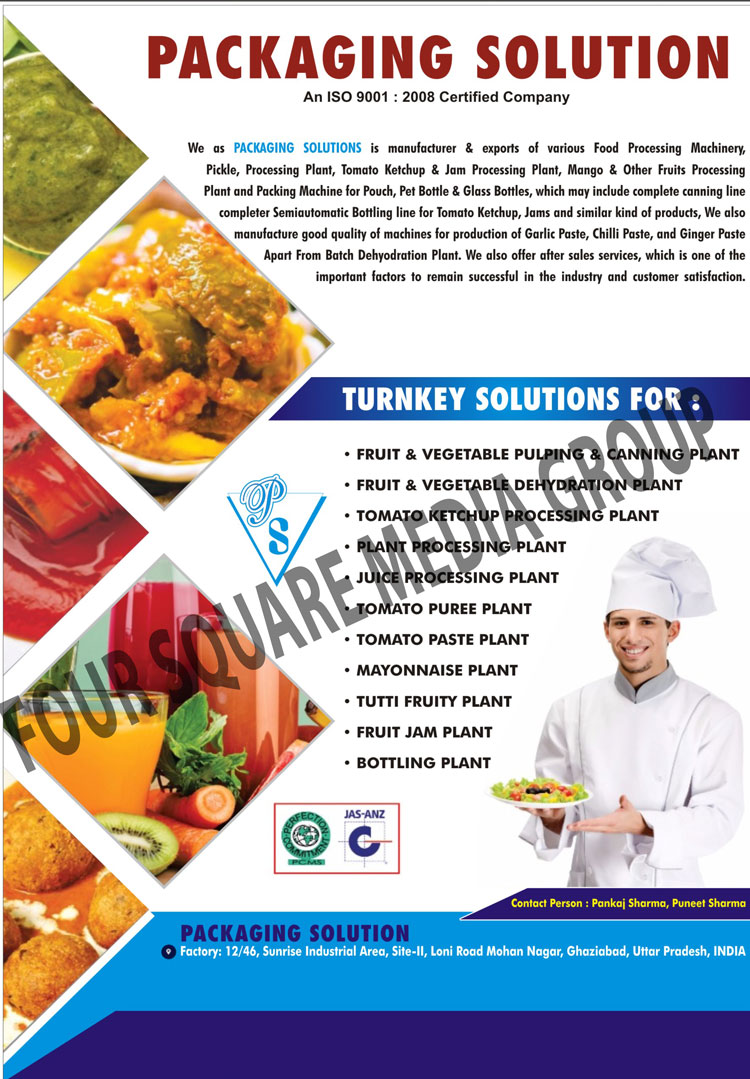 COOKING EQUIPMENTS, Steam Jacketed Kettle, Vacuum Evaporated Vessels, JUICE LINE, Sugar Syrup Prep Tanks, Filter Press, Pasteurizer, Homogenizer, PHE, Bottling Line, BOTTLING EQUIPMENT, Rotary Bottle Washer, Bottle Washers, Vacuum Filling Machines, Pneumatic Filler Machines, Piston Filler Machines, PULPING SECTION, Ps Pulper, Ps Pulprizer, Ps Hellicolliadal Juice Extractor, Ps Hydraulic Juice Press, PICKLE PROCESSING EQUIPMENTS,  Multifunctional Vegetable Cutter, Vegetable Cutting Machines, Dicing Machines, Cubing Machines, CAPPING MACHINES, Sealer, Ro Cap Sealer, Crown Corking Machines, Lug Cap Sealer, Steam Boilers, CANNING LINE, Empty Can Washers, Empty Can Sterlizer, Straight Line Exhaust Boxes, Canning Retort, Double Seamer, Rotary Flat Can Body Reformer, Hand Flanger, Treadle Lid Embossing Machines, Round Can Body Beader, POUCH PACKING MACHINES, Collar Type, Multi Head Weigh Filler, Pouch Packaging Machines, Liquid Pouch Packing Machines, Rosters,Vaccum Evaporated Vessel, Blancing Equipments, Colloidal Mill, Fixed Kettles, Bottle Washing Machines, Jam Filler Machines, Vegetable Dicing Machines, Pickle Mixer, Cone Mixer, Chilly Cutting Machines, Chilli Cutting Machines, Tutti Fruity Making Machines, Tilting Type Steam Jacketed Kettles, Blanching Equipments, 1ARS Sealers, Dehydration Equipments, Potato Chips Equipments, Sterilization Equipments, Mayonnaise Making Machines, Food Processing Machines, Tomato Ketchup Processing Plant, Jam Processing Plant, Mango Processing Plant, Fruit Processing Plant, Pet Bottle Packaging Machines, Glass Bottle Packaging Machines, Canning line, Bottling Line, Jam Canning Line, Jam Bottling Line, Tomato Ketchup Canning line, Tomato Ketchup Bottling Line, Garlic Paste Machine, Chilli Paste Machines, Ginger Paste Machine, Batch Dehydration Plant, Fruit Pulping Plant Turnkey Solutions, Vegetable Pulping Plant Turnkey Solutions, Vegetable Canning Plant Turnkey Solutions, Fruit Canning Plant Turnkey Solutions, Fruit Dehydration Plant Turnkey Solutions, Vegetable Dehydration Plant Turnkey Solutions, Tomato Ketchup Processing Plant Turnkey Solutions, Juice Processing Plant Turnkey Solutions, Tomato Puree Plant Turnkey Solutions, Tomato Paste Plant Turnkey Solutions, Mayonnaise Plant Turnkey Solutions, Tutti Fruity Plant Turnkey Solutions, Fruit Jam Plant Turnkey Solutions, Bottling Plant Turnkey Solutions