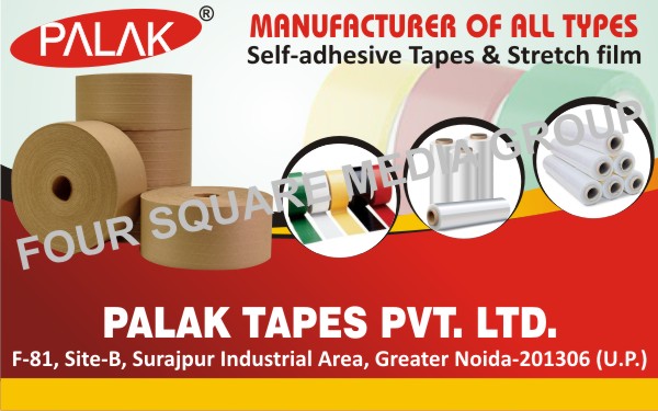 Self Adhesive Tapes, BOPP Packaging Tapes, Masking Tapes, Filament Tapes, Tissue Tapes, Floor Marking Tapes, Stretch Films