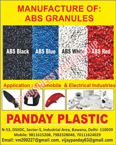 ABS Granules, ABS Black Granules, ABS Blue Granules, ABS White Granules, ABS Red Granules