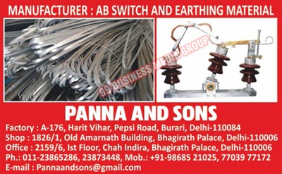 HT Air Break Switches, Drop Out Fuses, Cable Jointing Kits, ABC Cables, Suspensions, Tensions, Eye Hooks, Pressing Connectors, HT Pin Insulators, LT Pin Insulators, Disc Insulators, Post Insulators, Reel Insulators, Aerial Fuses, HT Pins, LTGI Pins, Disc Fittings, PG Clamps, Pad Clamps, Bimetallic Clamps, Stay Sets, ACSR Conductors, AAC Conductors, Conductor Accessories, GI Strips, CIGI Plates, Haudi Cover Earth Pipes, Earthing Materials, HT Cables, LT Cables, Switchgears, HT Lighting Arresters, LT Lighting Arresters, Enameled Danger Plates, Stickers, Transformer Breathers, Thermo Meters, WTI Tapping Switches, OTI Tapping Switches, Tapping Switch Accessories, HTACB Spares, VCB Spares, Hand Gloves, HT Fibre Glass Dischargings, Operating Rod Tested, PVC Spacers Separators, PVC Spacers Clits, PVC Spacers Tees, AB Switches