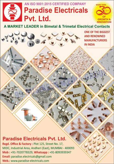 Electrical Contacts, Bimetal Electrical Contacts, Trimetal Electrical Contacts