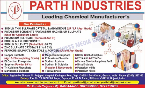 Chemicals, Chemical Powders, LR Grade Sodium Thio Sulphate Crystals, LR Grade Sodium Thio Sulphate Angydrous, LP Grade Sodium Thio Sulphate Crystals, LP Grade Sodium Thio Sulphate Angydrous, Agri Grade Sodium Thio Sulphate Crystals, Agri Grade Sodium Thio Sulphate Angydrous, Technical Potassium Sulphates, IP Potassium Sulphates, Sodium Sulphates, Zinc Sulphate Crystals, Ferrous Sulphate Crystals, Ferrous Sulphate Powders, Agri Grade Copper Sulphates, Electroplating Grade Copper Sulphates, Di Calcium Phosphates, Sulphur Powders, Tri Calcium Phosphates, Manganese Sulphates, Magnesium Sulphates, Potassium Chlorides, Sodium Acetates, Powder Sodium Bi Sulphites, Recovered Sodium Bi Sulphites, Tint Sulphates, Boraxes, Cobalt Sulphates, EDTA Acids, EDTA Zincs, Ferrous Chloride Anhydrous Fecl2, Nickle Sulphates, Potassium Iodides, Potassium Nitrates