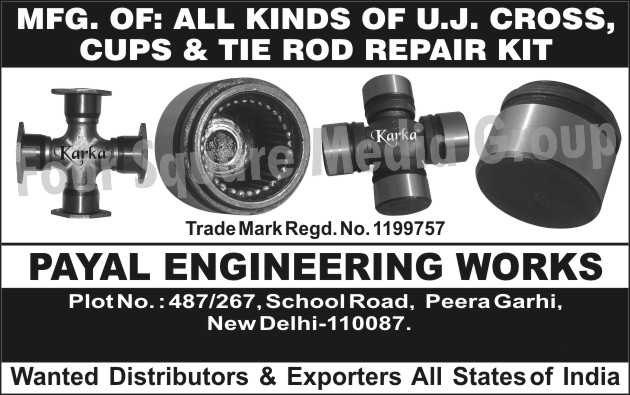 Tie Rod Repair Kits, UJ Cross, UJ Cups, UJ Cross,U.J. Cross, Auto Cups