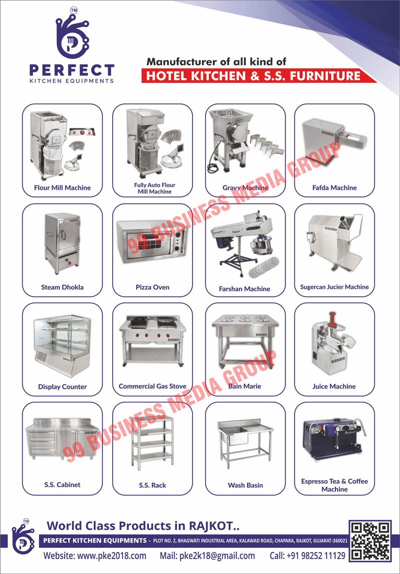 Kitchen Equipments, Hotel Equipments, Kitchen SS Furnitures, Hotel SS Furnitures, Flour Mill Machines, Automatic Flour Mill Machines, Gravy Machines, Farshan Machines, Steam Dhokla Machines, Pizza Ovens, Farsan Machines, Sugarcane Juicer Machines, Display Counters, Commercial Gas Stoves, Bain Maries, Juice Machines, SS Cabinets, Stainless Steel Cabinets, SS Racks, Stainless Steel Racks, Wash Basins, Espresso Tea Machines, Espresso Coffee Machines, Fully Auto Flour Mill Machines, Fafda Machines, Stainless Steel Cabinets, Stainless Steel Racks