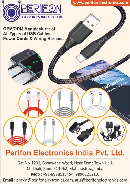 Two Wheeler Wiring Harnesses, Three Wheeler Wiring Harnesses, Power Cord Appliances, HDMI Cable Appliances, USB Cables, Power Cords, Wiring Harnesses
