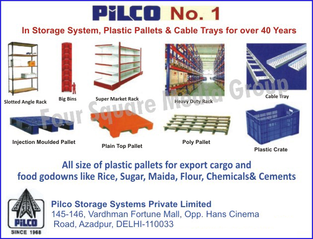 Slotted Angle Rack, Poly Pallet, Injection Moulded Pallet, Plain Top Pallet, Cable Trays, Size Code, Plastic Pallets, Racks, Heavy Duty Trays, Big Bins, Super Market Racks, Plastic Crates, Heavy Duty Racks, Storage Systems