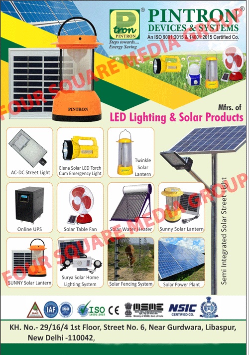 Led Lanterns, Led Down Lights, Led Bulbs, LED Street Lights, Led Tube Lights, Solar Home Light Systems, Solar LED Emergency Lights