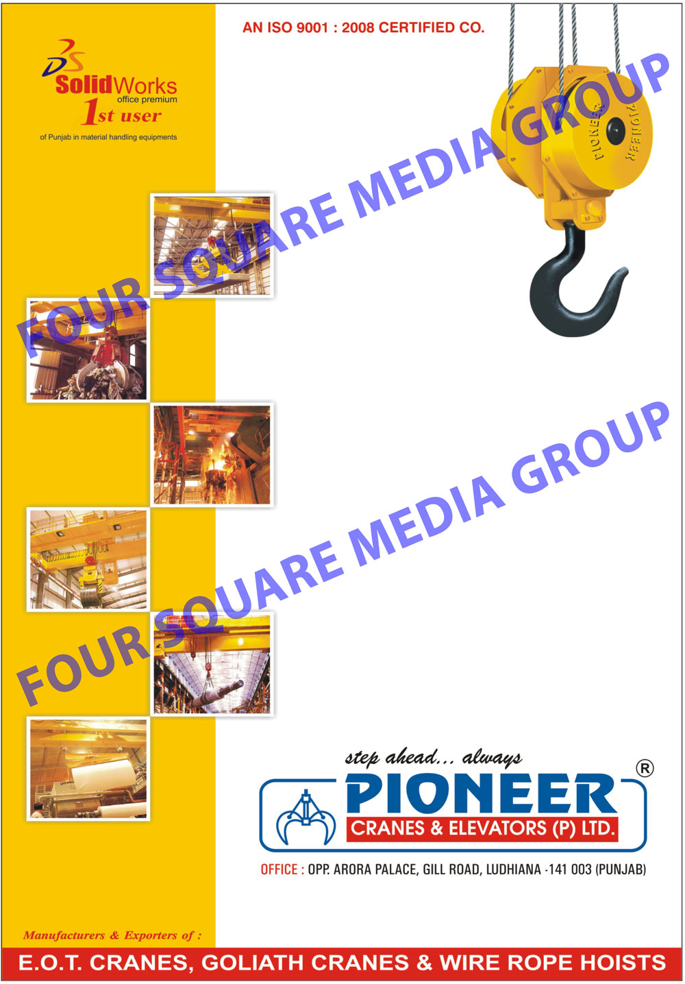 Material Handling Equipments, EOT Cranes, Goliath Cranes, Wire Rope Hoists, Elevators,Chain Pulley Blocks, Single Girder EOT Cranes, Double Girder EOT Cranes, Jib Cranes