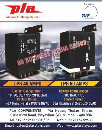 Voltage Stabilizer Relays, Inverter Relays, Battery Charger Relays, UPS Relays, Air Conditioner Relays, Submersible Agriculture Pump Relays, Temperature Controller Relays, Timer Relays