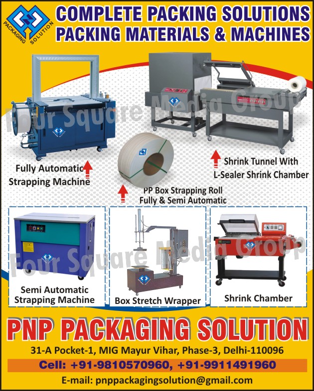 Fully Automatic Strapping Machines, Shrink Tunnel with L Sealer Shrink Chamber, PP Box Strapping Rolls, Semi Automatic Strapping Machines, Box Stretch Wrapper Machines, Shrink Chambers, Box Stretch Wrapping Machines