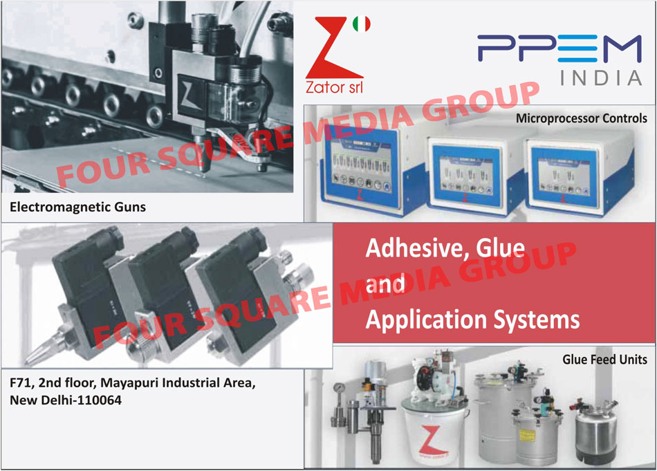 Adhesive Application Systems, Glue Application Systems, Electromagnetic Guns, Microprocessor Controls, Glue Feed Units