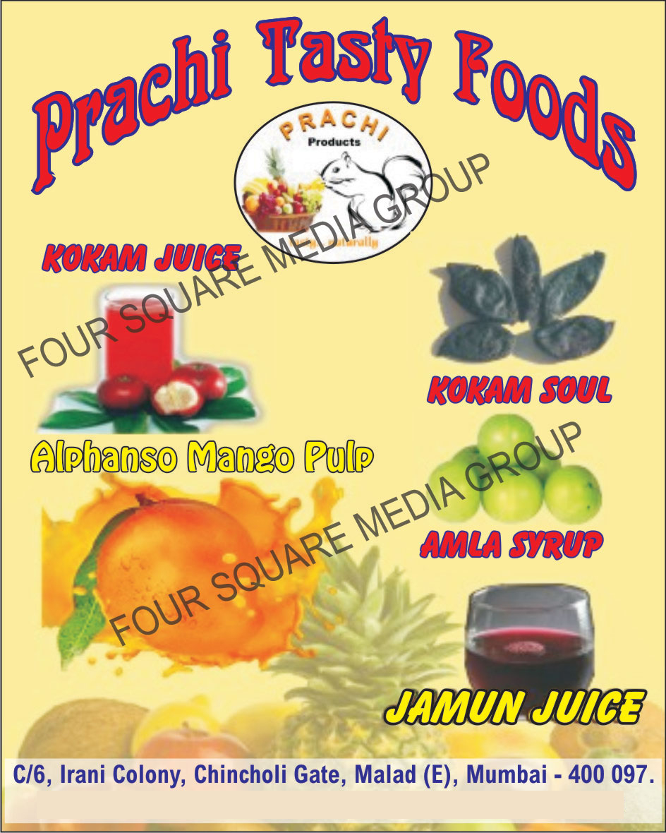 Kokam Juice, Alphanso Mango Pulp, Amla Syrup, Kokam Soul, Jamun Juice