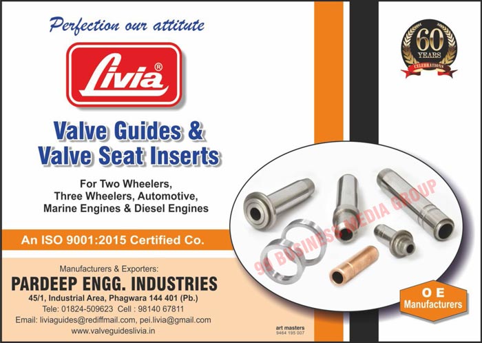 Automotive Valve Guides, Automotive Valve Seat Inserts, Tractor Valve Guides, Tractor Valve Seat Inserts, Diesel Engine Valve Guides, Diesel Engine Valve Seat Inserts, Three Wheeler Valve Guides, Three Wheeler Valve Seat Inserts, 3 Wheeler Valve Guides, 3 Wheeler Valve Seat Inserts, Two Wheeler Valve Guides, 2 Wheeler Valve Guides, Two Wheeler Valve Seat Inserts, 2 Wheeler Valve Seat Inserts, Engine Engine Valve Guides, Marine Engine Valve Seat Inserts, Valve Guides, Valve Seat Inserts