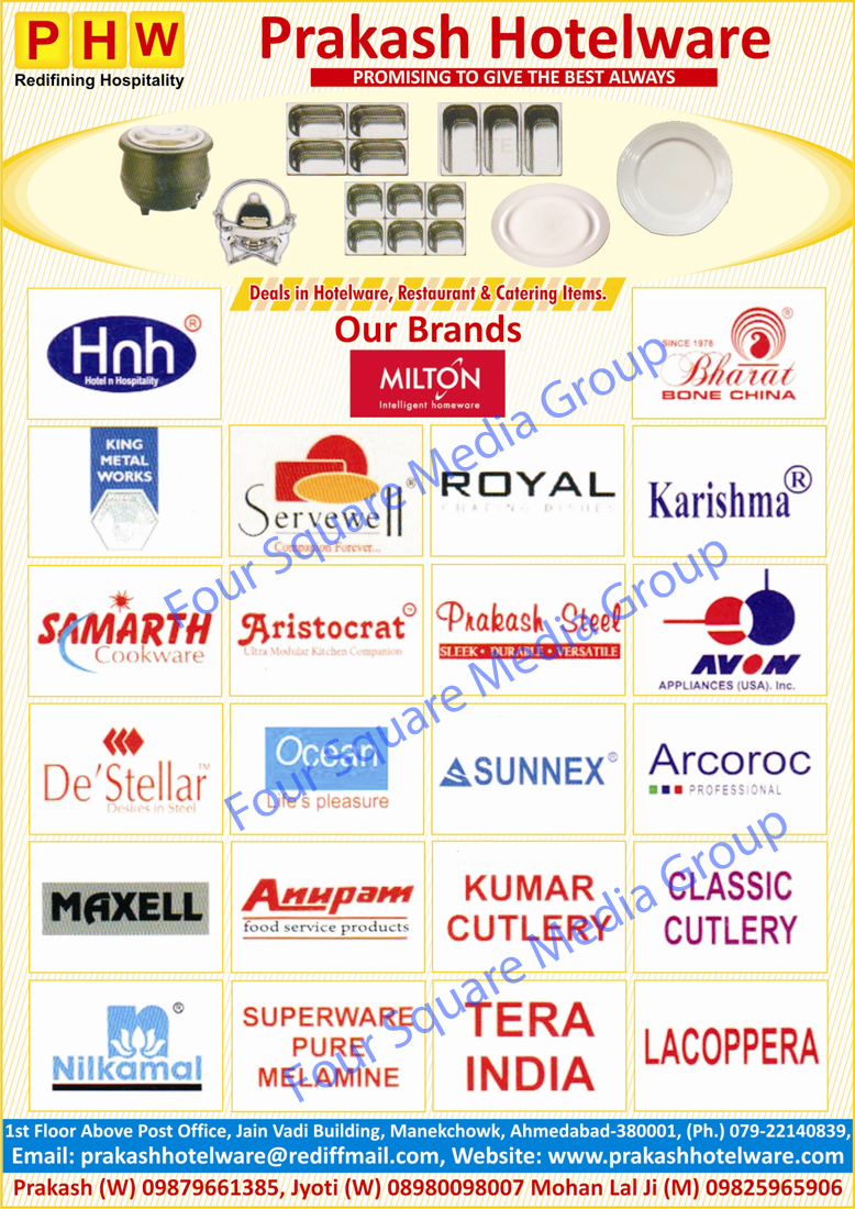 Hotelware Items, Restaurant Items, Catering Items,Chafing Dishes