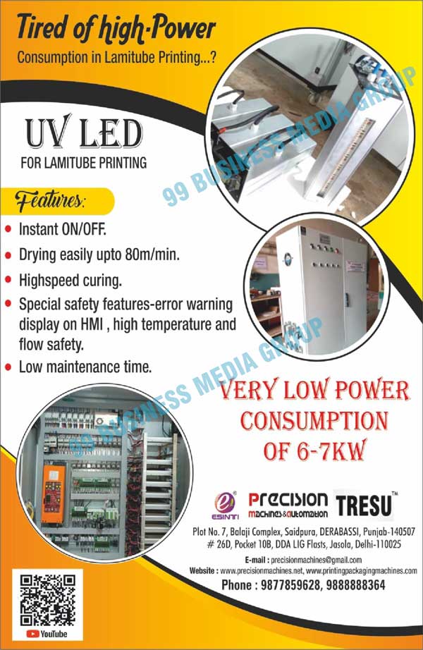 Lamitube Printing UV Leds, Flexo Printing UV Leds, Offset Printing UV Leds, Rotogravure UV Leds, Plastic Printing UV Leds, Printing Machines, Met Pet Printing Machines, UV Drip Off Printing Machines, Polymer Coating Machines, Aqueous Coating Machines, Plastic Printing Machines, Blister Coating Machines, Offset Printing Machines, Offset Coating Machines
