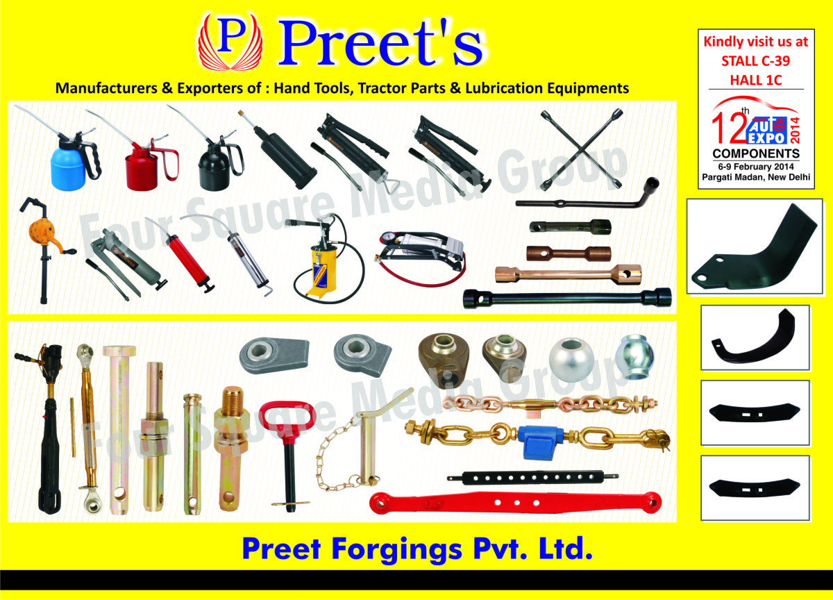 Hand tools, Tractor Parts, Lubricants Equipmements