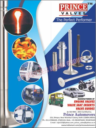 Engine Valves, Valve Seat Inserts, Valve Guides, Automotive Valves