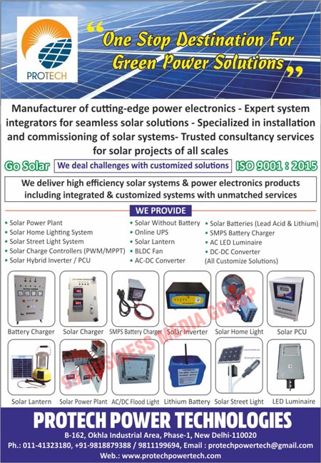 Solar Power Plants, Solar Home Lighting Systems, Solar Street Light Systems, PMW Solar Charge Controllers, MPPT Solar Charge Controllers, Solar Hybrid Inverters, Solar Inverter Day Operation, Solar Online UPS, Solar Lanterns, Solar DC Table Fans, Solar Batteries, SMPS Battery Chargers, AC Led Luminaires, DC-DC Converters, Cutting Edge Power Electronics, Simless Solar Solution System Integrators, Solar System Installations, Solar System Commissionings, Battery Chargers, Solar Chargers, Solar Inverters, Solar Home Lights, Solar PCU, AC Flood Lights, DC Flood Lights, Lithium Batteries, Solar Street Lights, Led Luminaires