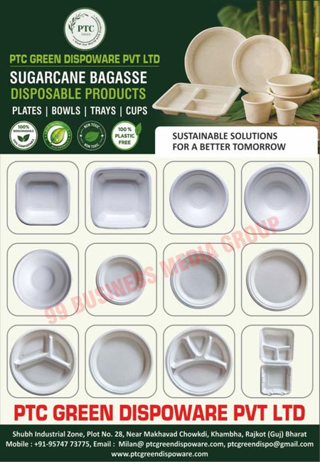 Sugarcane Bagasse Disposable Products, Sugarcane Bagasse Plates, Sugarcane Bagasse Bowls, Sugarcane Bagasse Trays, Sugarcane Bagasse Cups