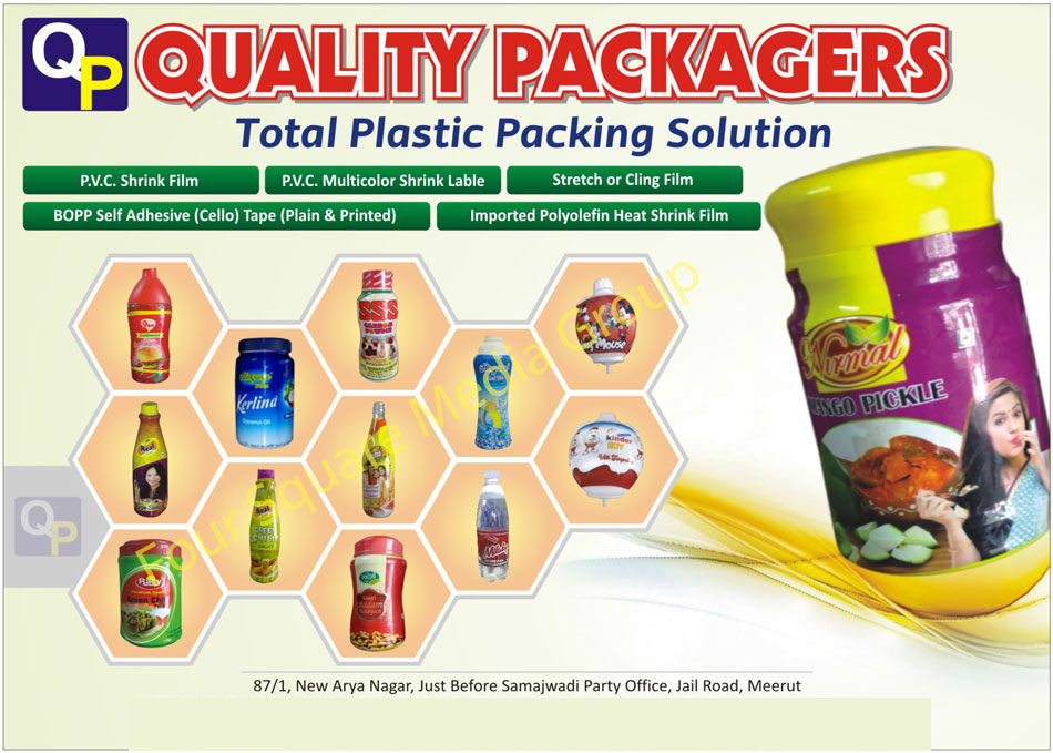 Plastic Packaging Solution, Plastic Packagings, PVC Shrink Films, Multicolour PVC Shrink Labels, Multi Colour PVC Shrink Labels, Multicolor PVC Shrink Labels, Multi Color PVC Shrink Labels, Stretch Films, Cling Films, Bopp Self Adhesive Tapes, Cello Tapes, Plain Bopp Self Adhesive Tapes, Printed Bopp Self Adhesive Tapes, Polyolefin Heat Shrink Films