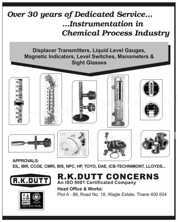 Displacer Transmitters, Liquid Level Gauges, Magnetic Indicators, Level Switches, Manometers, Sight Glasses