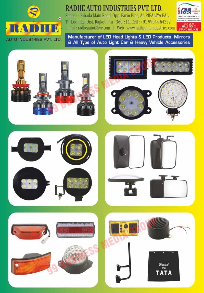 Led Head Lights, Led Products, Led Mirrors, Led Auto Lights, Car Accessories, Heavy Vehicle Accessories