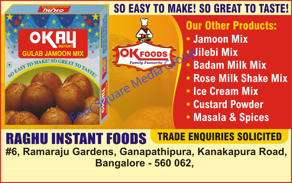 Gulab Jamun Mix, Jalebi Mix, Badam Milk Mix, Rose Milk Shake Mix, Ice Cream Mix, Custard Mix, Masala, Spices