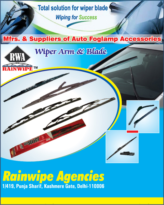 Auto Fog lamp Accessories, Automotive Wiper Arms, Automotive Wiper Blades,Windshield wipers, Wiper Arm, Wiper blades, Automotive headlamps, Automotive headlights, Halogen headlamps, Automotive lamps, Car wiper blades, Frameless wiper blades, Snow wiper blades, Car windscreens, Automotive windshield wipers, Automotive wiper motors, Automotive windshields, automotive wipers, Three wheeler windscreen, 3 wheeler windscreen