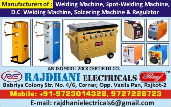 Welding Machines, Spot Welding Machines, DC Welding Machines, Soldering Machines, Welding Machine Regulators