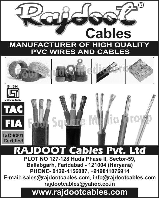 PVC Wires, PVC Cables, PVC Insulated Industrial Cables, Round PVC Cables, PVC Submersible Flat Cables, Co Axial Cables, Telephone Cables, Cat Lan Cables, CCTV Camera Cables, Speaker Cables, Instrumentation Cables, Armoured Cables, Unarmoured Cables, LT PVC Power Cables, LT PVC Control Cables, LT XLPE Power Cables, LT XLPE Control Cables, Fans, Wires, Cables