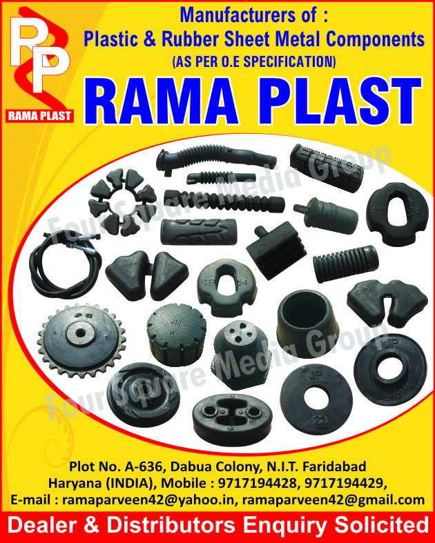 Plastic sheet metal components,  Rubber sheet metal components