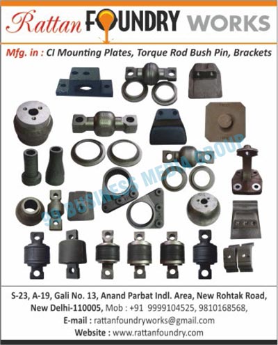 CI Mounting Plates, Torque Rod Bush Pins, Torque Rod Bush Brackets, Automotive Brackets