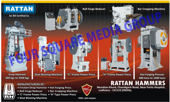 Drop Hammer, Shot Blasting Machine, Frame Power Press, Frame Power Press, Hot Forging Presses, Roll Forge Reducer, Bar Cropping Machines, H Type Frame Power Presses, C Type Power Presses, Friction Drop Hammers