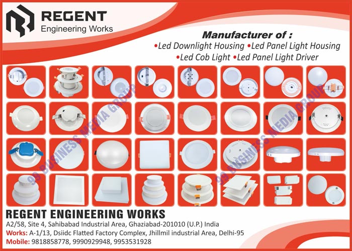 Led Down Light Housings, Led Panel Light Housings, Led Concealed Lights, Led COB Lights, Led Panel Light Drivers