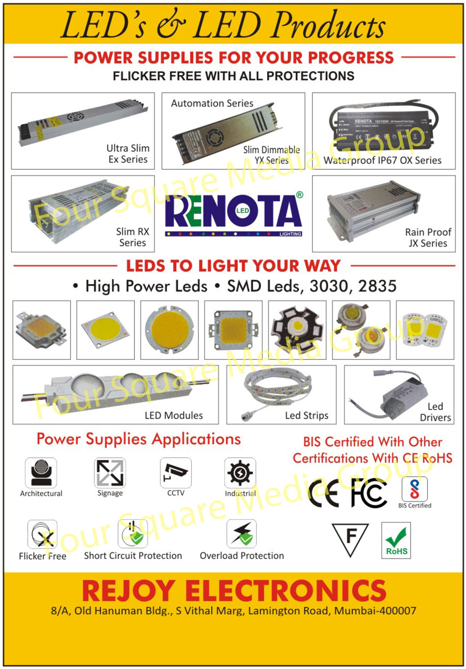 Leds, Led Products, Power Supplies, High Power Leds, SMD Leds, Led Modules, Led Strips, Led Drivers