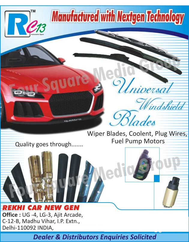 Wiper Blades, Coolants, Plug Wires, Fuel Pump Motors