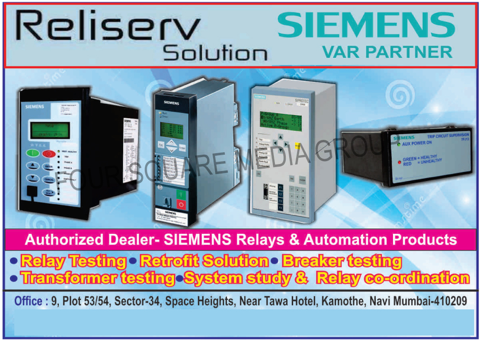 Relay Testing Services, Relay Retrofitting Services, Breaker Testing Services, Transformer Testing Services, Relay Co-ordination Services