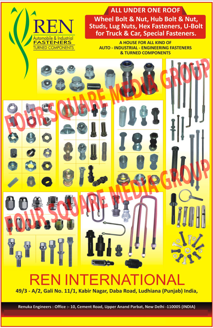 Wheel bolts, Wheel Nuts, Hub Bolts, Hub Nuts, Studs, Lug Nuts, Hex Fasteners, Truck U Bolts, Car U bolts, Automotive Fasteners, Industrial Fasteners, Engineering Fasteners, Automotive Turned Components, Industrial Turned Components, Engineering Turned Components,Bolts, Nuts, Automotive bolts, Automotive nuts, Fasteners, Wheel Nut Bolt, Special Fasteners