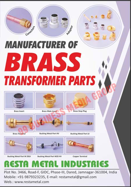 Brass Transformer Parts, Brass Transformer Bushings, Brass Male Inserts, Brass Inserts, HV Bushing Metal Parts, HV Bushing Metal Parts, Copper Terminals, LV Bushing Metal Parts, LV Bushing Metal Parts, Brass Terminals, Brass Connectors, Brass Adapters, Brass Stop Plugs