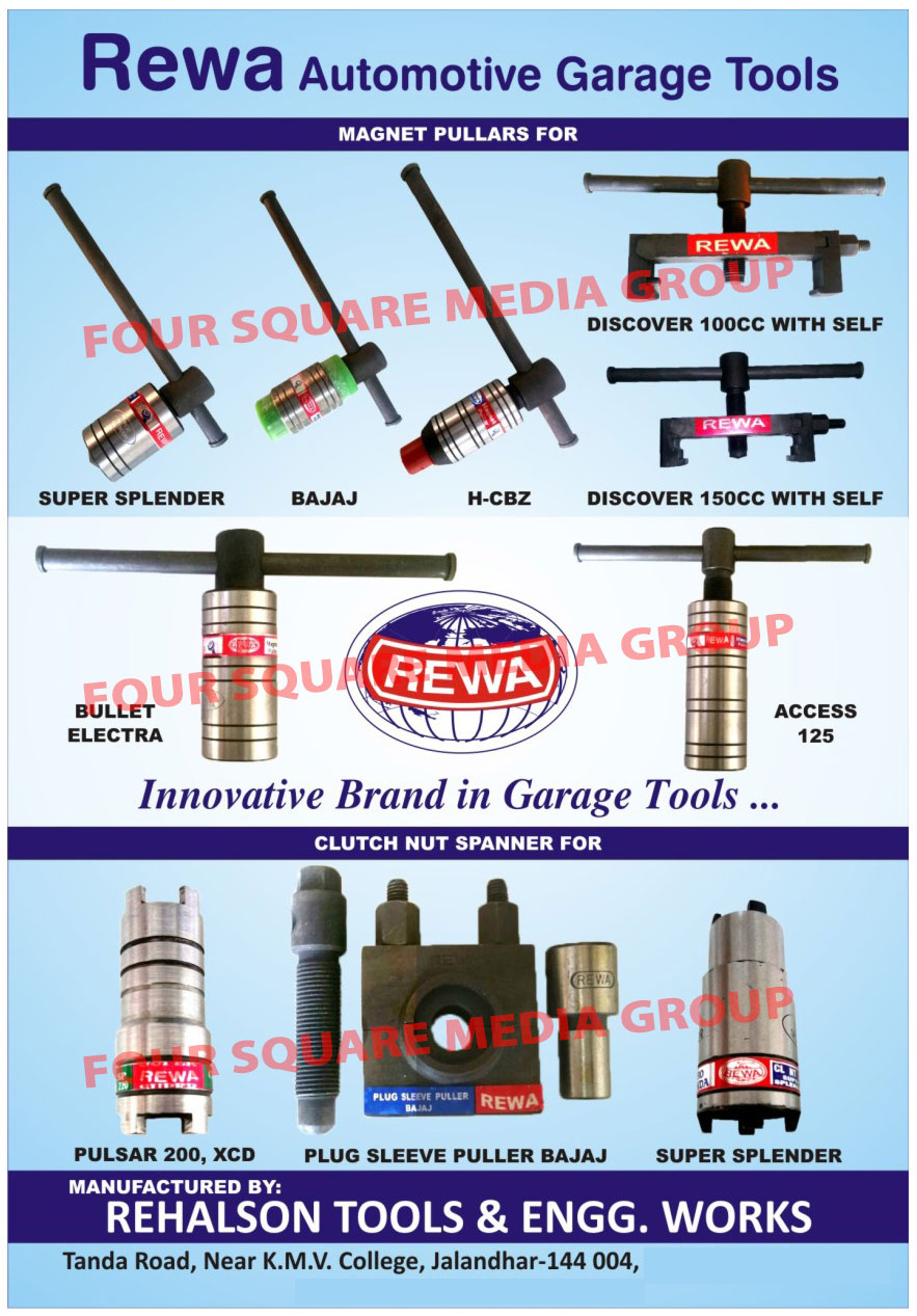 Magnet Pillars, Clutch Nut Spanners, Plug Sleeve Pillars