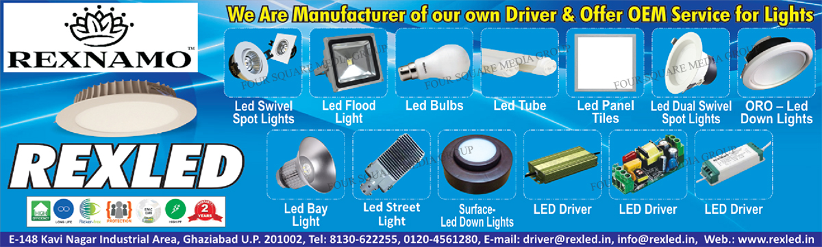 Led Swivel Spot Lights, Led Flood Lights, Led Bulbs, Led Tubes, Led Panel Tiles, Led Dual Swivel Spot Lights, Led Down Lights, Led Bay Lights, Led Street Lights, Led Drivers