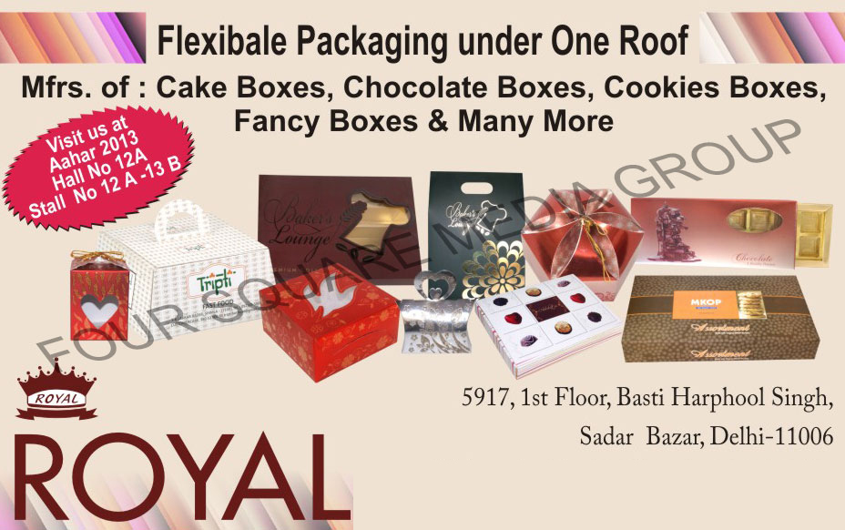 Cake Boxes, Chocolate Boxes, Cookies Boxes, Fancy Boxes, Flexible Packaging