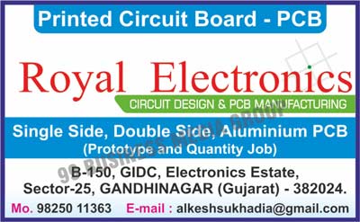 Printed Circuit Boards, PCBs, Single Side PCBs, Double Side PCBs, Aluminium PCBs