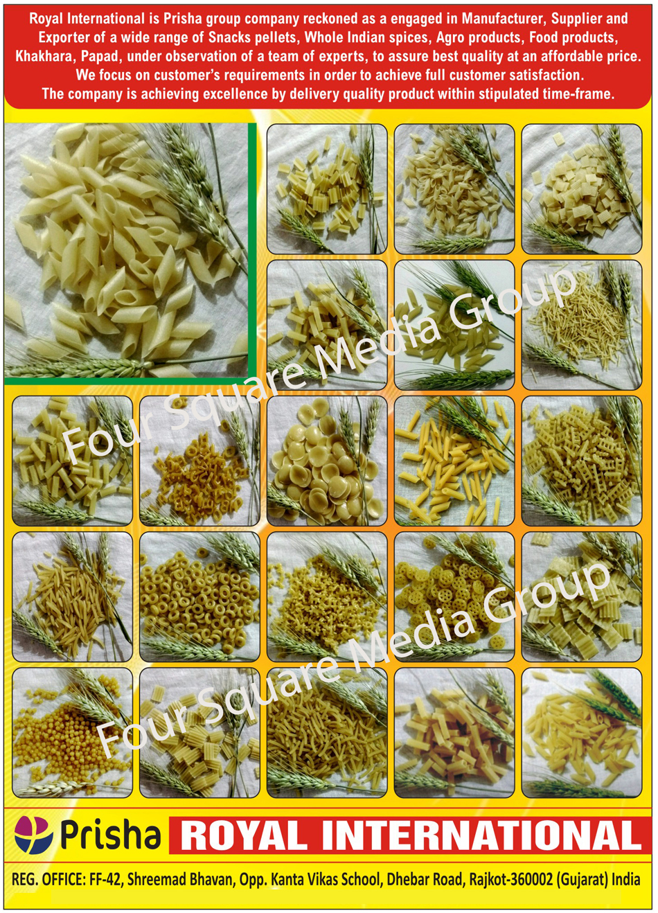 Snack Pellets, Whole Indian Spices, Agro Products, Food Products, Khakhara, Papad, Masala