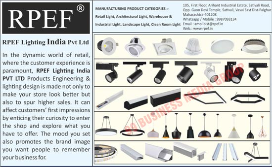 Led Lights, Retail Lights, Architectural Lights, Warehouse Lights, Industrial Lights, Landscape Lights, Clean Room Lights