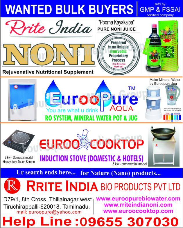 Domestic Induction Stove, Commercial Induction Stove, Nutritional Supplement Juice, Reverse Osmosis Systems, Mineral Water Jug, Mineral Water Pot