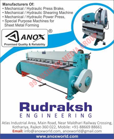 Mechanical Press Brakes, Hydraulic Press Brakes, Mechanical Shearing Machines, Hydraulic Shearing Machines, Mechanical Power Press, Hydraulic Power Press, Sheet Metal Forming Machines