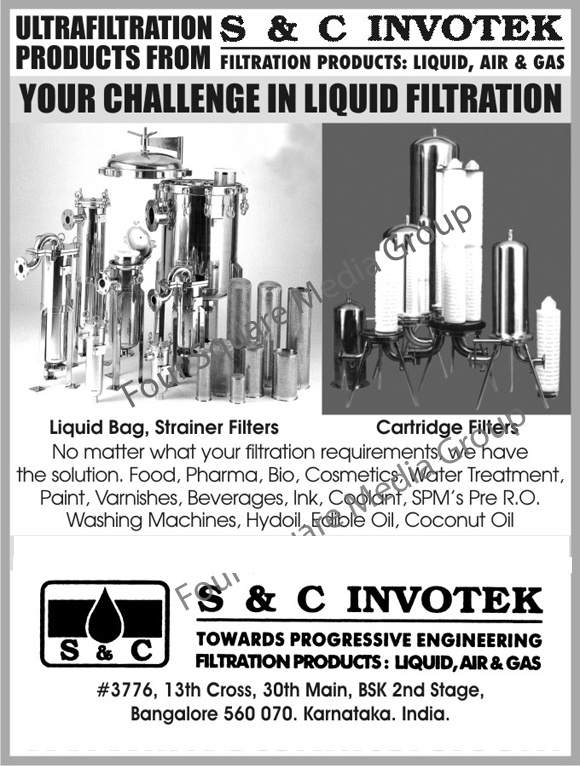 Liquid Filtration Products, Air Filtration Products, Gas Filtration Products, Cartridge Filters, Liquid Filter Bags, Strainer Filters