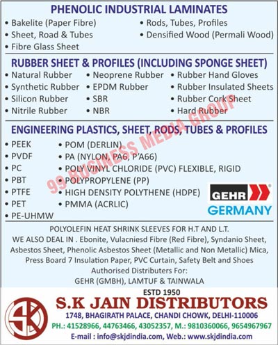 H.T. Polyolefin Heat Shrink Sleeves, L.T. Polyolefin Heat Shrink Sleeves, Red Ebonite Fibres, Red Vulacniesed Fibres, Syndanio Sheets, Abestos Sheets, Metallic Mica Phenolic Asbestos Sheets, Non Metallic Mica Phenolic Asbestos Sheets, Press Board Insulation Papers, PVS Curtains, Safety Belts, Safety Shoes, Paper Fiber Bakelite Laminates, Sheet Laminates, Road Laminates, Tube Laminates, Fiber Glass Sheet Laminates, Rod Laminates, Profile Laminates, Permali Wood Densified Wood Laminates, Natural Rubber Sponge Sheets, Synthetic Rubber Sponge Sheets, Silicon Rubber Sponge Sheets, Nitrile Rubber Sponge Sheets, Neoprene Rubber Sponge Sheets, EPDM Rubber Sponge Sheets, SBR Rubber Sponge Sheets, NBR Rubber Sponge Sheets, Rubber Hand Glove Sponge Sheets, Rubber Insulated Sponge Sheets, Rubber Cork Sponge Sheets, Hard Sponge Sheets, Natural Rubber Sponge Sheet Profiles, Synthetic Rubber Sponge Sheet Profiles, Silicon Rubber Sponge Sheet Profiles, Nitrile Rubber Sponge Sheet Profiles, Neoprene Rubber Sponge Sheet Profiles, EPDM Rubber Sponge Sheet Profiles, SBR Rubber Sponge Sheet Profiles, NBR Rubber Sponge Sheet Profiles, Rubber Hand Glove Sponge Sheet Profiles, Rubber Insulated Sponge Sheet Profiles, Rubber Cork Sponge Sheet Profiles, Hard Sponge Sheet Profiles, PEEK Engineering Plastics, PVDC Engineering Plastics, PC Engineering Plastics, PBT Engineering Plastics, PTFE Engineering Plastics, PET Engineering Plastics, PE-UHMW Engineering Plastics, Derlin POM Engineering Plastics, Nylon PA Engineering Plastics, PA6 PA Engineering Plastics, PA66 PA Engineering Plastics, PVC Flexible Engineering Plastics, RIGID Engineering Plastics, PP Polypropylene Engineering Plastics, HDPE High Density Polythene Engineering Plastics, Acrlic PMMA Engineering Plastics, PEEK Engineering Sheets, PVDC Engineering Sheets, PC Engineering Sheets, PBT Engineering Sheets, PTFE Engineering Sheets, PET Engineering Sheets, PE-UHMW Engineering Sheets, Derlin POM Engineering Sheets, Nylon PA Engineering Sheets, PA6 PA Engineering Sheets, PA66 PA Engineering Sheets, PVC Flexible Engineering Sheets, RIGID Engineering Sheets, PP Polypropylene Engineering Sheets, HDPE High Density Polythene Engineering Sheets, Acrlic PMMA Engineering Sheets, PEEK Engineering Rods, PVDC Engineering Rods, PC Engineering Rods, PBT Engineering Rods, PTFE Engineering Rods, PET Engineering Rods, PE-UHMW Engineering Rods, Derlin POM Engineering Rods, Nylon PA Engineering Rods, PA6 PA Engineering Rods, PA66 PA Engineering Rods, PVC Flexible Engineering Rods, RIGID Engineering Rods, PP Polypropylene Engineering Rods, HDPE High Density Polythene Engineering Rods, Acrlic PMMA Engineering Rods, PEEK Engineering Tubes, PVDC Engineering Tubes, PC Engineering Tubes, PBT Engineering Tubes, PTFE Engineering Tubes, PET Engineering Tubes, PE-UHMW Engineering Tubes, Derlin POM Engineering Tubes, Nylon PA Engineering Tubes, PA6 PA Engineering Tubes, PA66 PA Engineering Tubes, PVC Flexible Engineering Tubes, RIGID Engineering Tubes, PP Polypropylene Engineering Tubes, HDPE High Density Polythene Engineering Tubes, Acrlic PMMA Engineering Tubes, PEEK Engineering Profiles, PVDC Engineering Profiles, PC Engineering Profiles, PBT Engineering Profiles, PTFE Engineering Profiles, PET Engineering Profiles, PE-UHMW Engineering Profiles, Derlin POM Engineering Profiles, Nylon PA Engineering Profiles, PA6 PA Engineering Profiles, PA66 PA Engineering Profiles, PVC Flexible Engineering Profiles, RIGID Engineering Profiles, PP Polypropylene Engineering Profiles, HDPE High Density Polythene Engineering Profiles, Acrlic PMMA Engineering Profiles